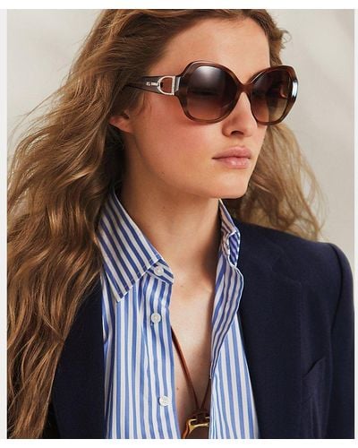 Ralph Lauren Stirrup Pavé Sunglasses - Brown