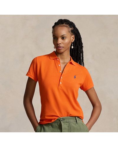 Ralph Lauren Slim Fit Stretch Polo Shirt - Orange