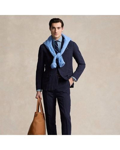 Ralph Lauren Pinstripe Twill Suit Trouser - Blue