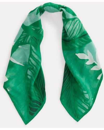 Lauren by Ralph Lauren Foulard con stampa a foglie di palma - Verde