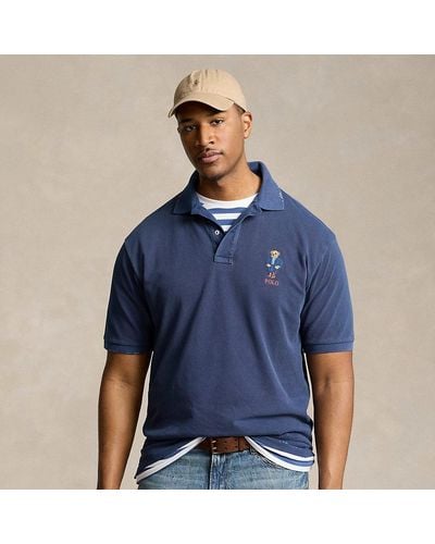 Ralph Lauren Große Größen - Piqué-Poloshirt mit Polo Bear - Blau