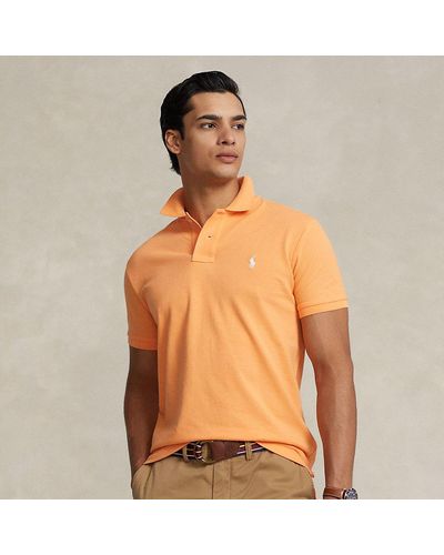Polo Ralph Lauren Slim Fit Mesh Polo-shirt - Oranje
