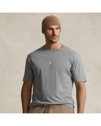 Ralph Lauren Tallas Grandes - Camiseta de punto con cuello redondo - Gris