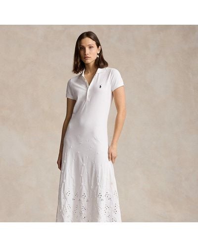 Polo Ralph Lauren Polo-jurk Met Oogjes - Wit