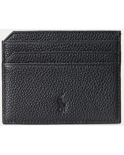 Polo Ralph Lauren Portacarte in pelle martellata - Nero