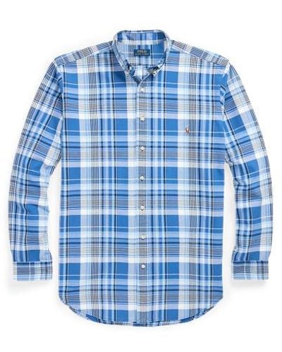 Ralph Lauren Big & Tall - Plaid Oxford Shirt - Blue