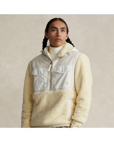 Polo Ralph Lauren Pile Fleece Hybrid Hoodie - Natural
