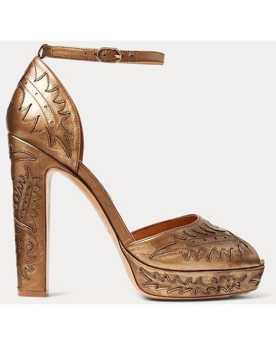 Ralph Lauren Collection Zapato de salón Annamarie con plataforma - Amarillo