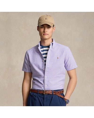 Ralph Lauren Classic Fit Gingham Oxford Shirt - Purple