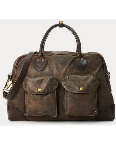 RRL Leather Duffel - Brown