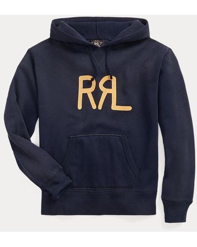 RRL Ralph Lauren - Sudadera de felpa con logotipo - Azul