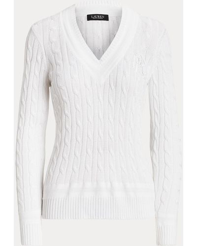 Ralph Lauren Cable-knit Cricket Jumper - White