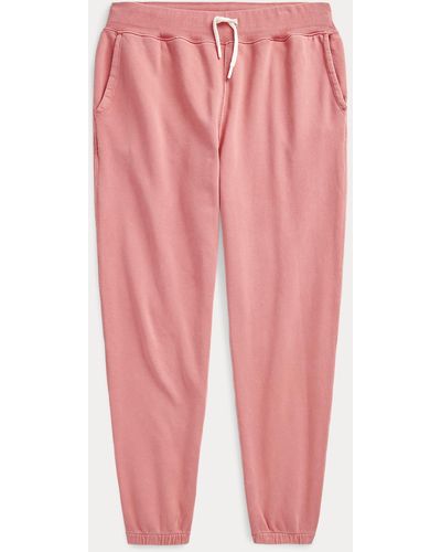 Ralph Lauren Organic Cotton Fleece Tracksuit Bottom - Pink
