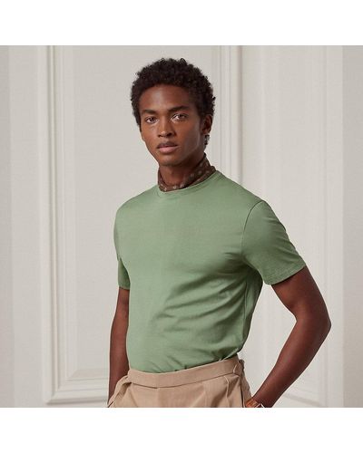 Ralph Lauren Purple Label Maglietta a girocollo in filo di Scozia - Verde