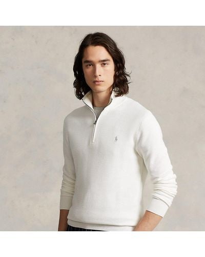 Polo Ralph Lauren Pullover mit Viertelreißverschluss - Weiß