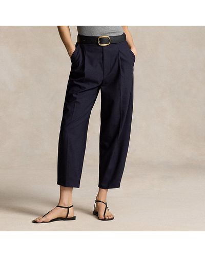 Ralph Lauren Konisch zulaufende Hose aus Stretchwolle - Blau