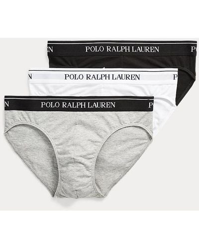 Polo Ralph Lauren Slip Met Lage Taille, 3 Stuks - Blauw
