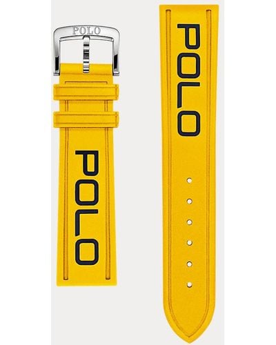 Polo Ralph Lauren Polo-Uhrenarmband aus Gummi - Gelb