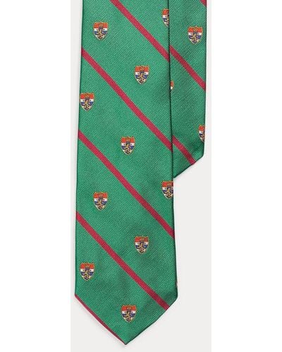 Polo Ralph Lauren Striped Silk Repp Club Tie - Green