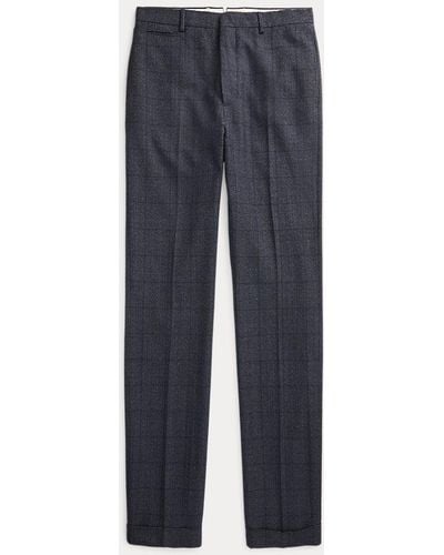 RRL Slim Fit Glen Plaid Twill Suit Trouser - Blue