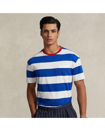 Polo Ralph Lauren Classic Fit Striped Jersey T-shirt - Blue