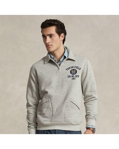 Polo Ralph Lauren Fleece Collared Quarter-zip Sweatshirt - Grey