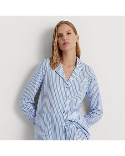 Lauren by Ralph Lauren Pyjama boxer rayé en jersey de coton - Bleu