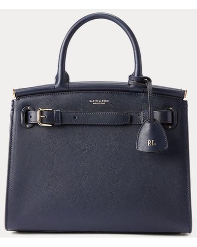 Ralph Lauren Collection Calfskin Medium RL50 Handbag - Blau