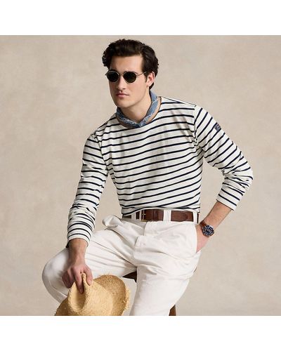 Ralph Lauren Classic Fit Striped Slub Jersey Shirt - Multicolor