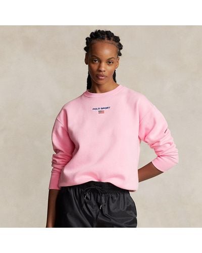 Polo Ralph Lauren Fleecepullover mit "Polo Sport"-Logo - Pink