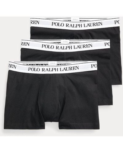 Polo Ralph Lauren Tre paia di boxer in cotone stretch - Nero