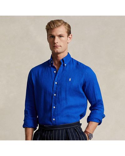 Ralph Lauren Classic-Fit Leinenhemd - Blau