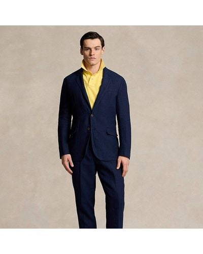 Polo Ralph Lauren Anzughose aus Leinen - Blau