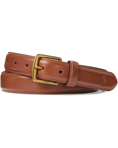 Polo Ralph Lauren Full-grain Leather Dress Belt - Brown