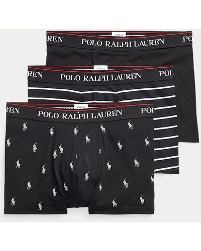 Polo Ralph Lauren Classic Stretch-cotton Trunk 3-pack - Black