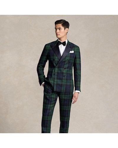 Polo Ralph Lauren Polo Tailored Plaid Linen Tuxedo - Green