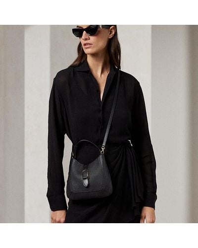 Ralph Lauren Collection Mini sac porté épaule Welington vachette - Noir