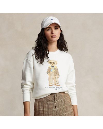 Polo Ralph Lauren Polo Bear Fleece Crewneck Sweatshirt - White