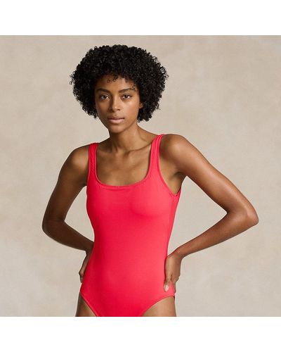Ralph Lauren Scoopback One-piece Swimsuit - Red