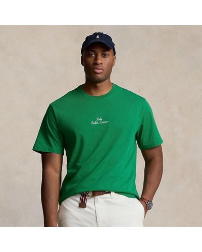 Ralph Lauren Große Größen - Jersey-T-Shirt mit gesticktem Logo - Grün