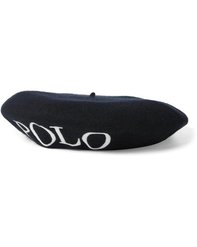 Ralph Lauren Polo Wool Beret - Black