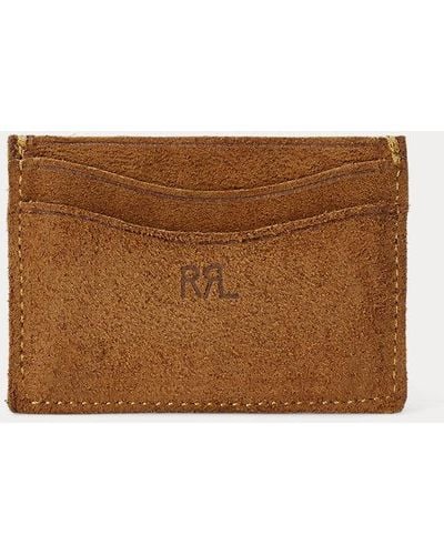 RRL Ralph Lauren - Porte-cartes en daim brut - Marron