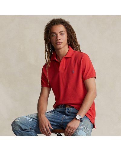 Polo Ralph Lauren Classic Fit Mesh Polo Shirt - Red