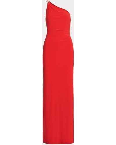 Ralph Lauren One-Shoulder-Abendkleid aus Jersey - Rot