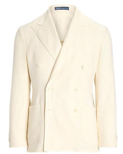 Polo Ralph Lauren Polo Soft Silk-linen Suit Jacket - Natural