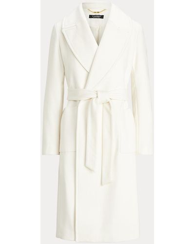 Ralph Lauren Cappotto a vestaglia in misto lana - Bianco