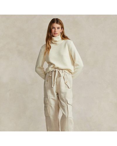 Polo Ralph Lauren Linen-cotton Canvas Cargo Trouser - Natural