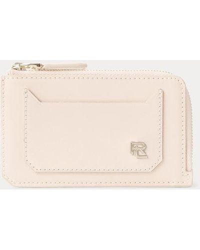 Ralph Lauren Collection Rl Box Calfskin Zip Card Case - Pink