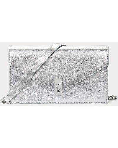 Polo Ralph Lauren Polo Id Leather Chain Wallet And Bag - White