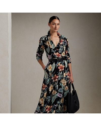 Ralph Lauren Collection Aniyah Print Linen Voile Day Dress - Multicolor